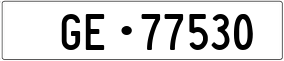 Trailer License Plate